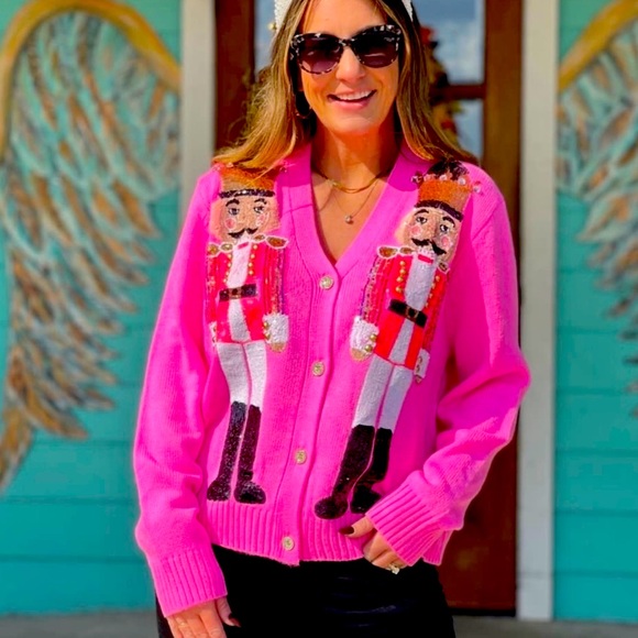 QUEEN OF SPARKLES Sweaters Queen Of Sparkles Nutcracker Cardigan